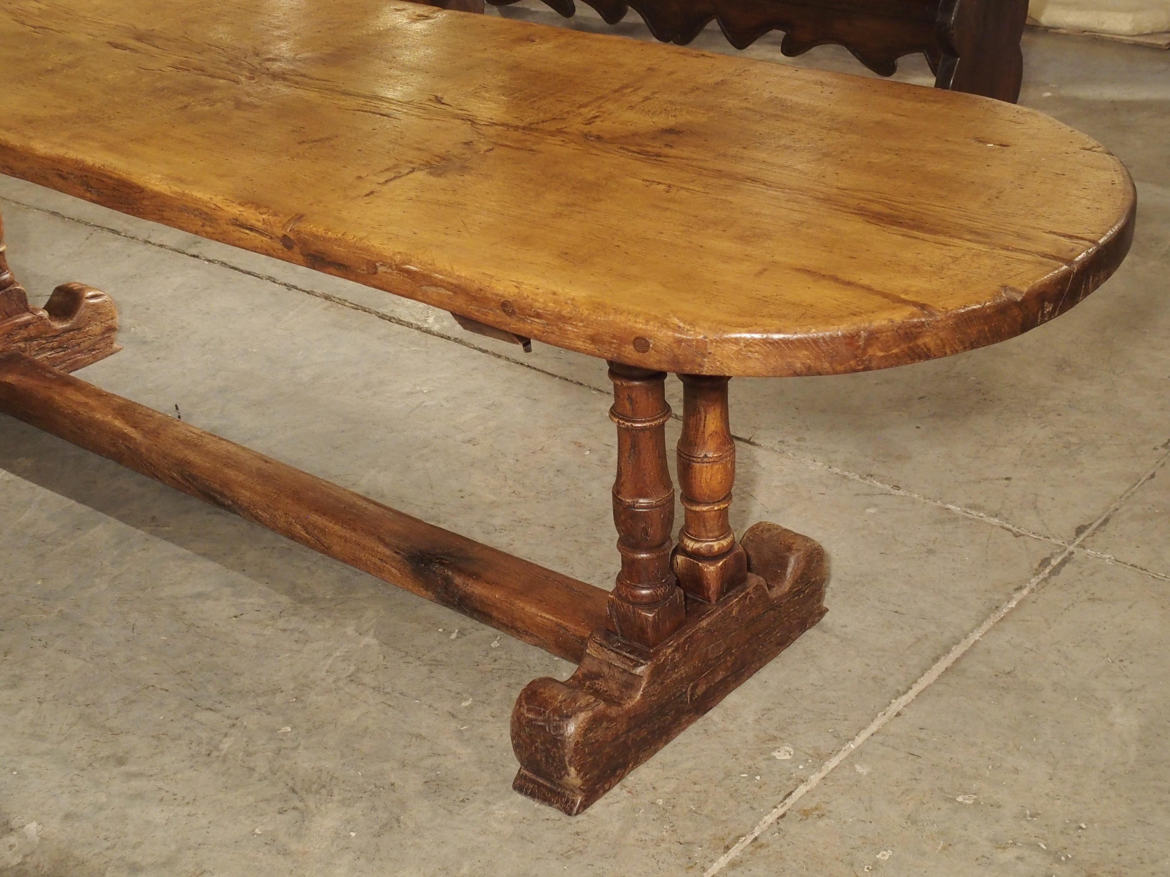 Antique French Single Plank Oak Farm Table, 19th Century 7