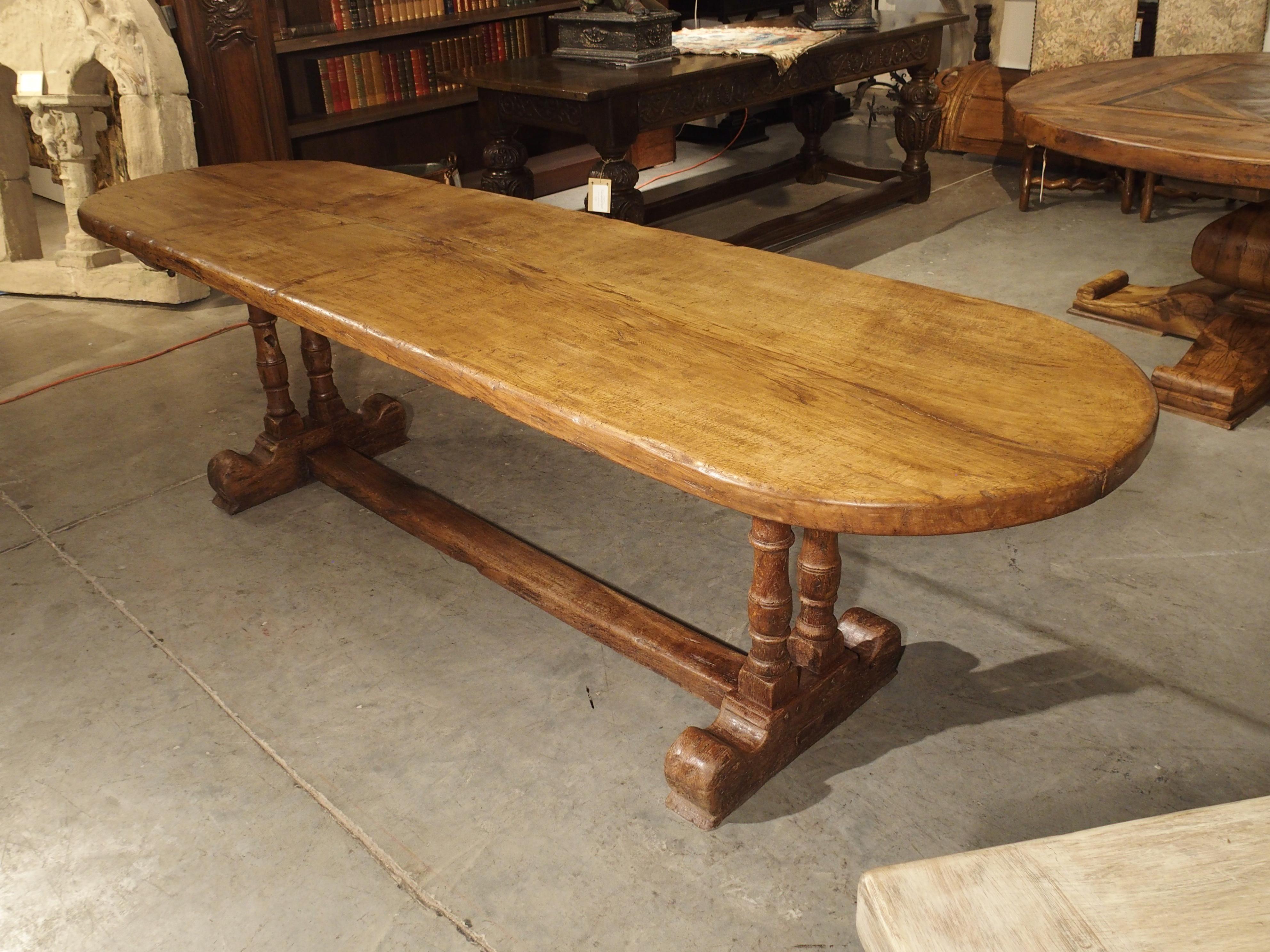 Antique French Single Plank Oak Farm Table, 19th Century 12