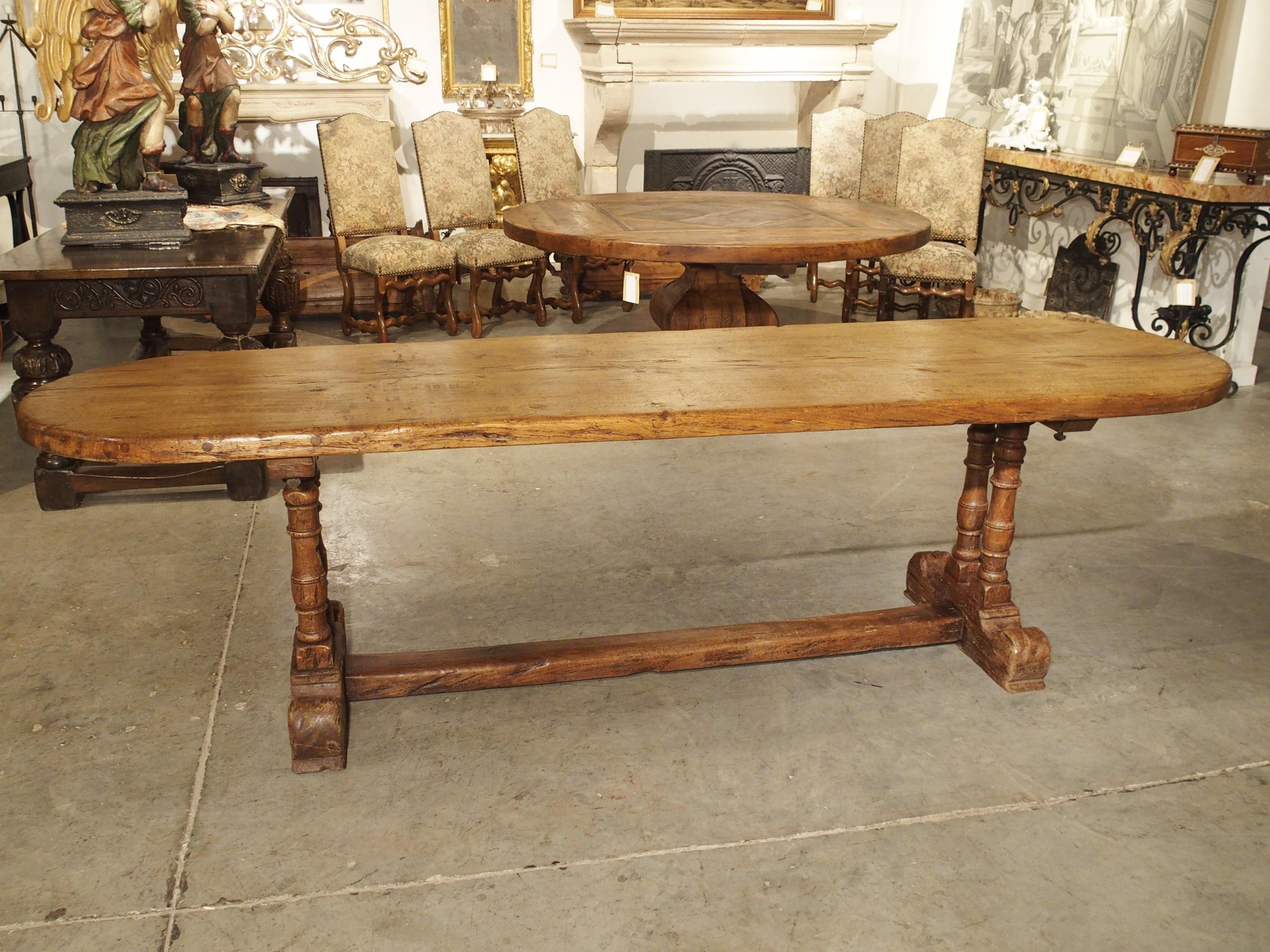 Antique French Single Plank Oak Farm Table, 19th Century 13