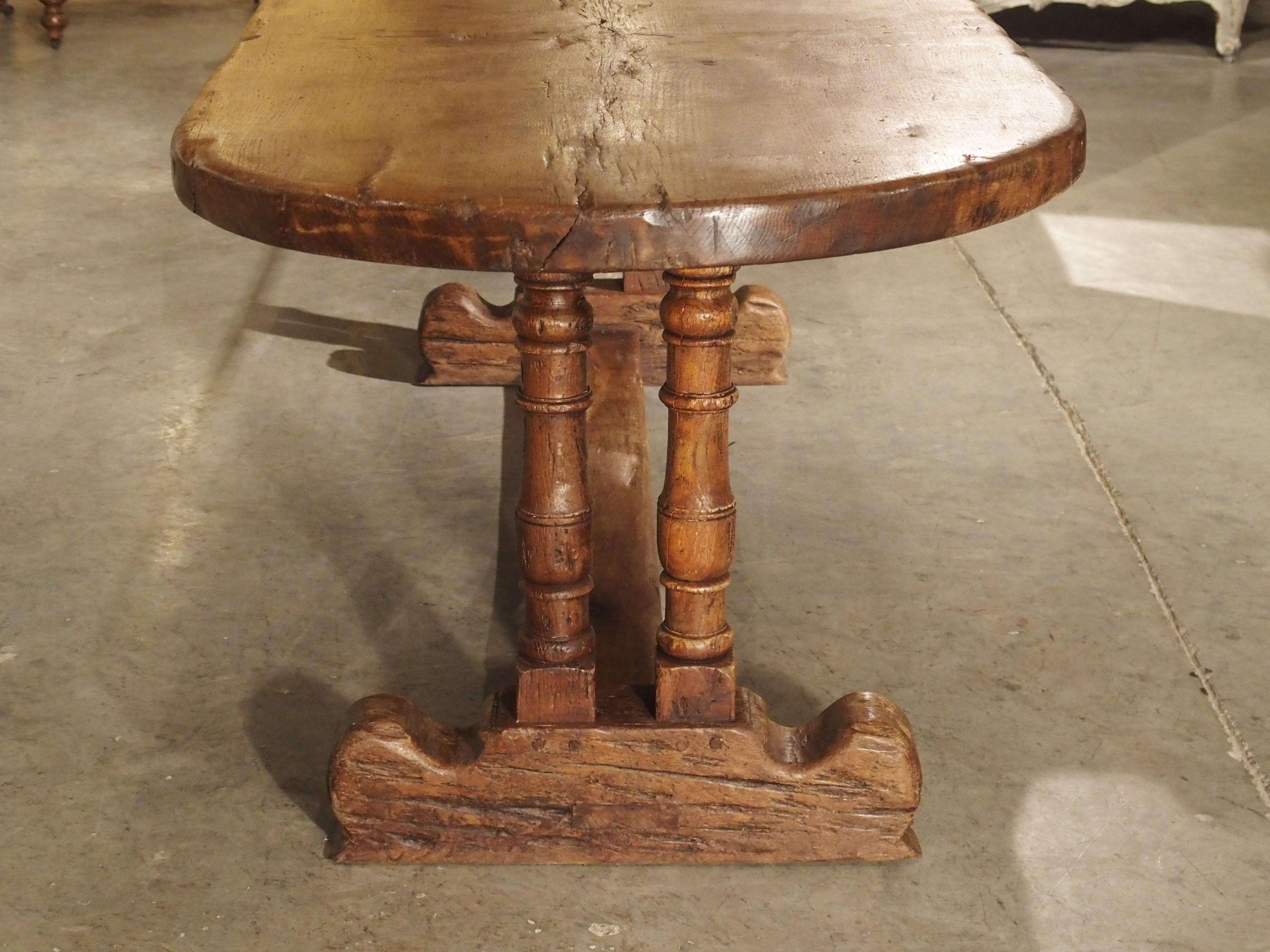 Antique French Single Plank Oak Farm Table, 19th Century 3