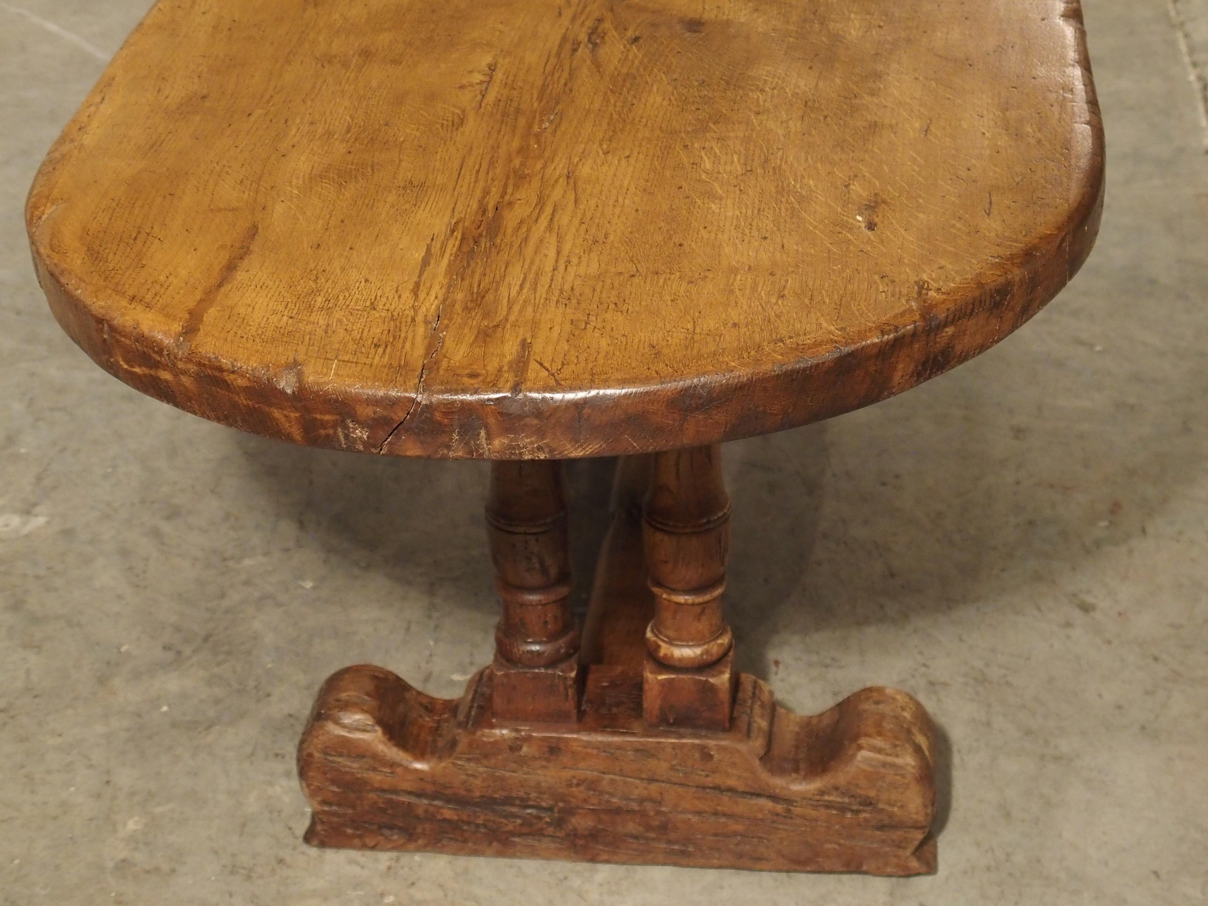 Antique French Single Plank Oak Farm Table, 19th Century 5