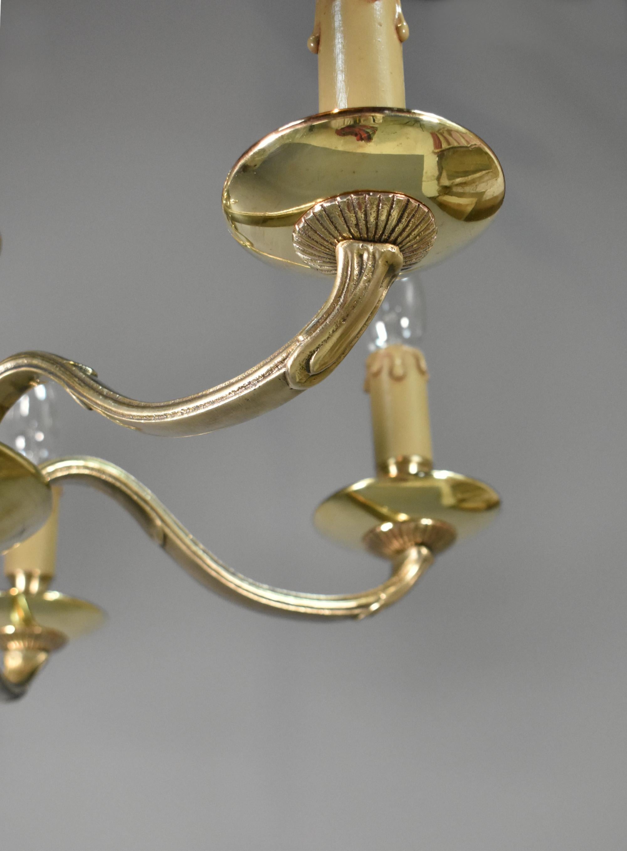 Antike Französisch Sechs Licht Bronze Kronleuchter Louis XVI Stil im Angebot 2