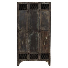 Antique French Slate Mine Metal Lockers, circa 1900