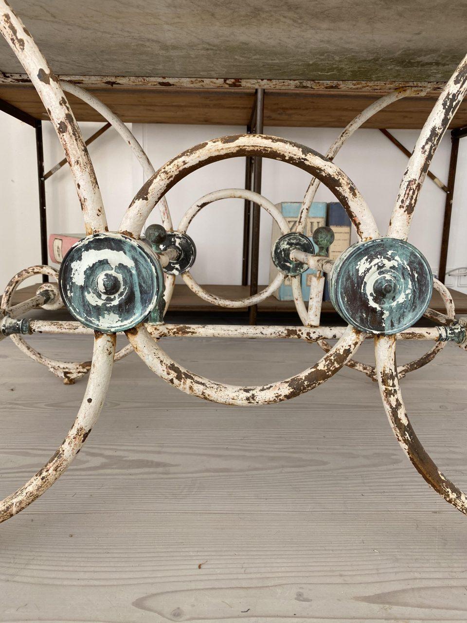 Antique French Slaughter Table-Marble and Iron For Sale at 1stDibs