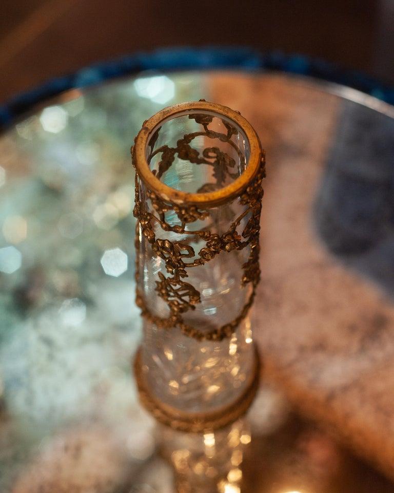 small crystal vase