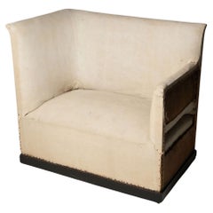 Antique French small sofa, large chair,  for upholstery