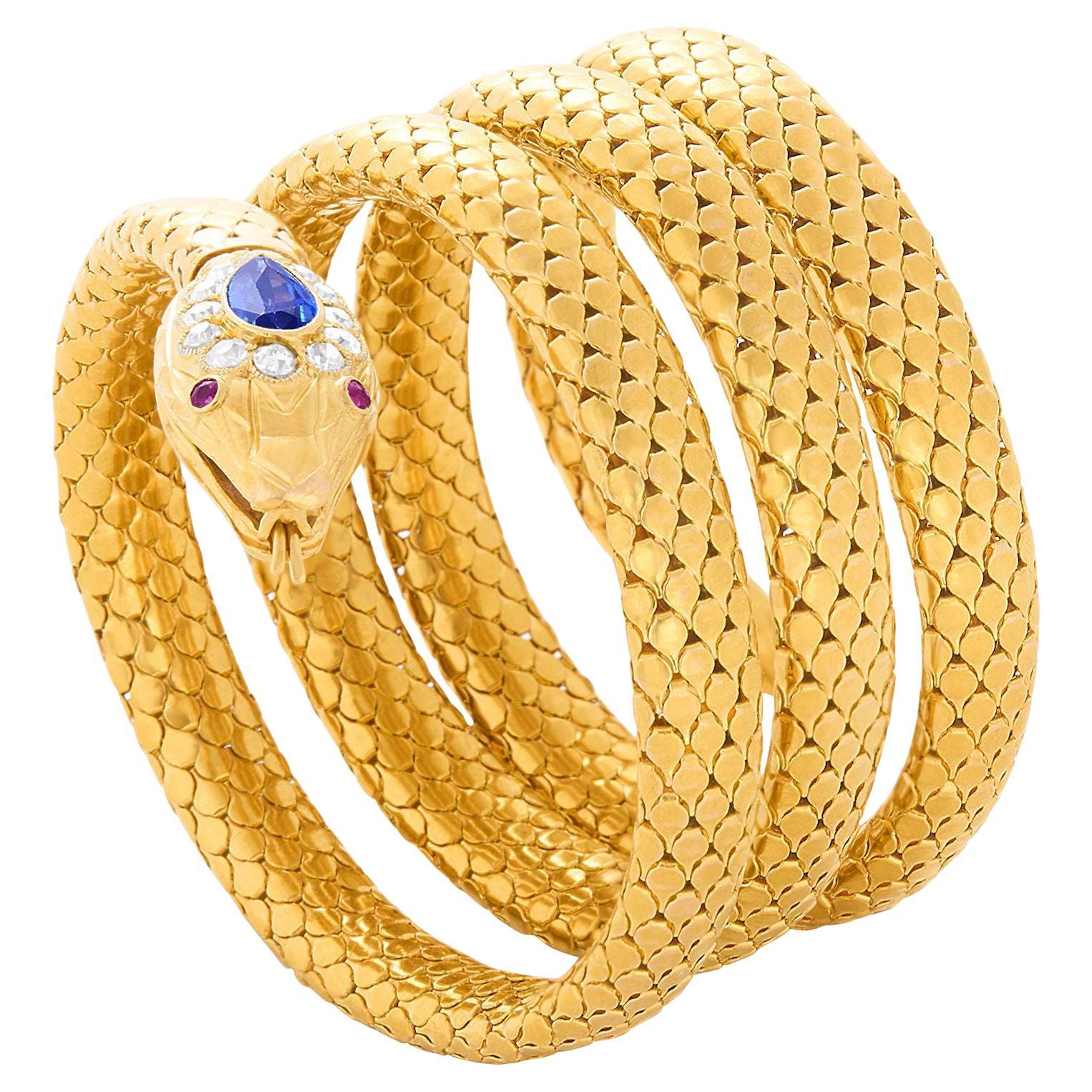 Antique French Snake Bracelet