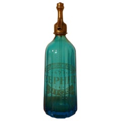 Antique French Soda Syphon Blue Glass from Zephir, Niece