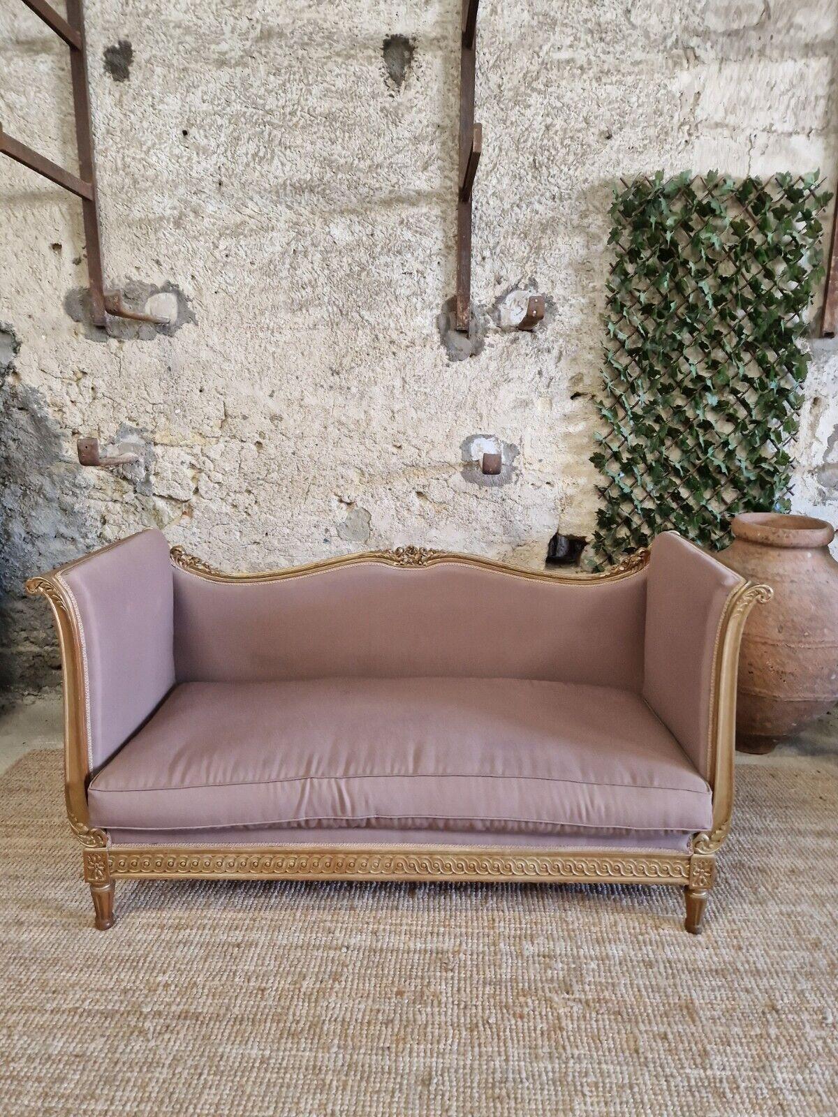 Antique French Sofa 19th Century Louis XV Giltwood 3