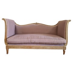 Antique French Sofa 19th Century Louis XV Giltwood