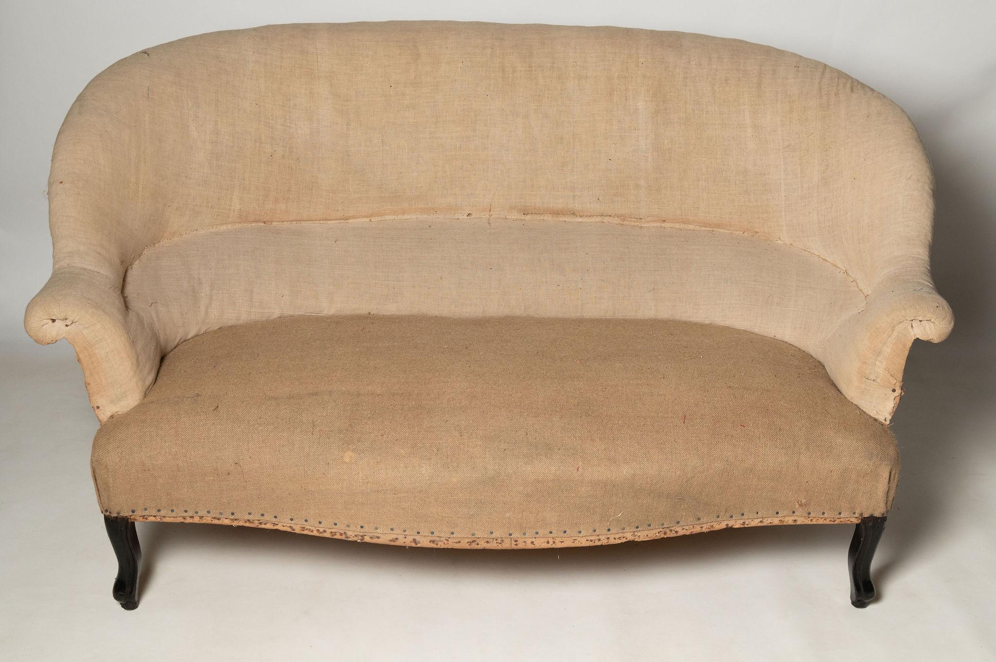 19th Century Antique French sofa for upholstery 