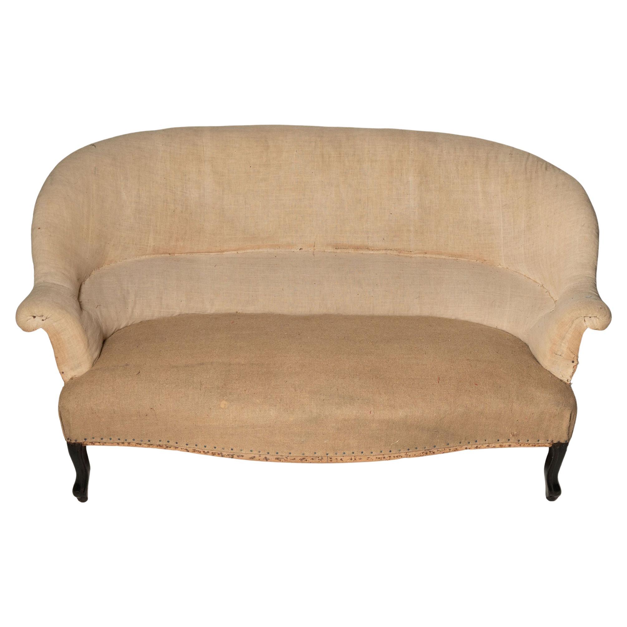 Antique French sofa for upholstery 
