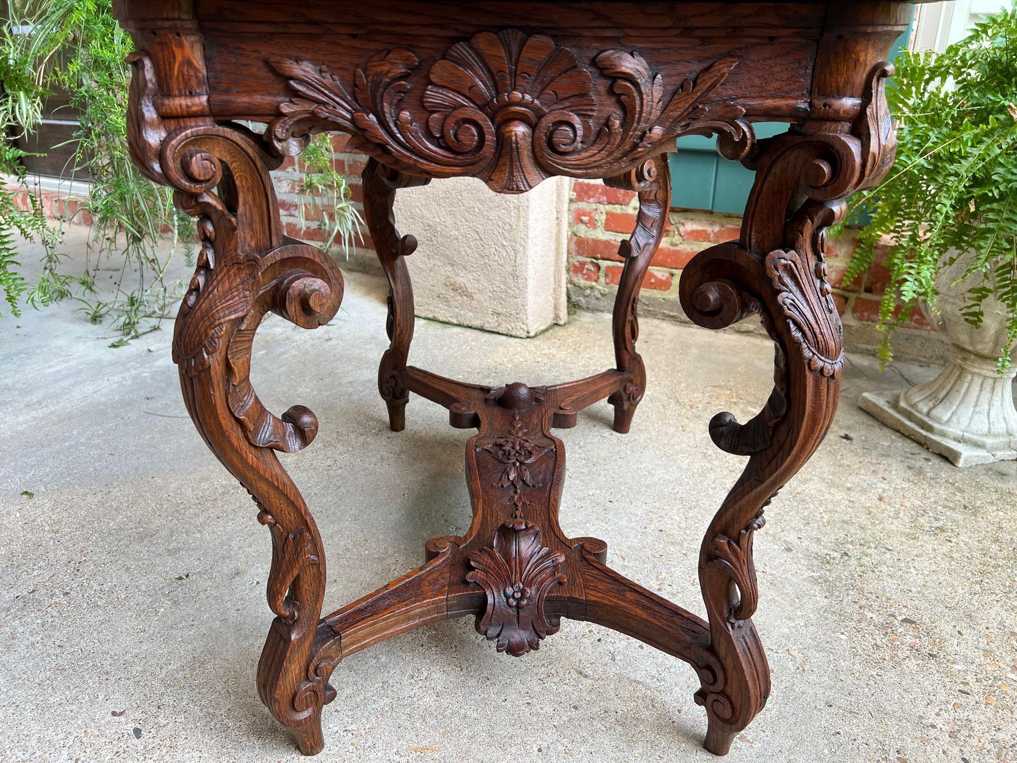 Antique French Sofa Hall Tabelle geschnitzt Eiche Louis XV Rococo Seite Ende Tabelle im Angebot 2