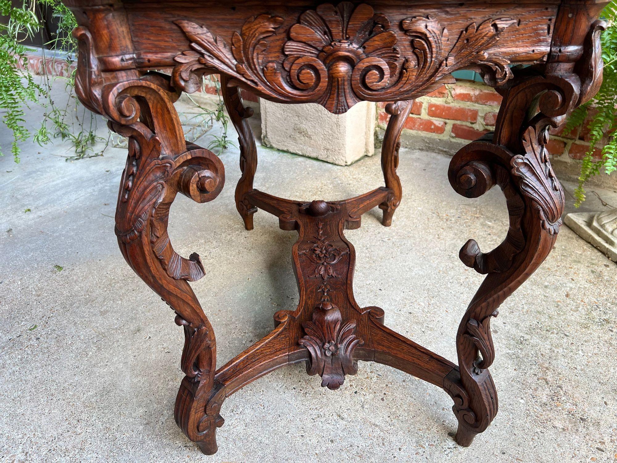 Antique French Sofa Hall Tabelle geschnitzt Eiche Louis XV Rococo Seite Ende Tabelle im Angebot 10