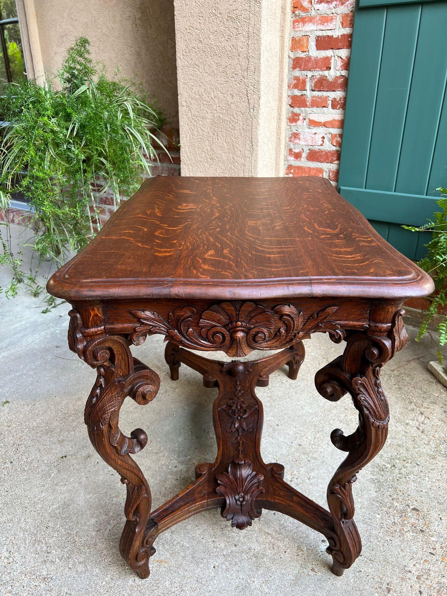 Antique French Sofa Hall Tabelle geschnitzt Eiche Louis XV Rococo Seite Ende Tabelle im Angebot 12