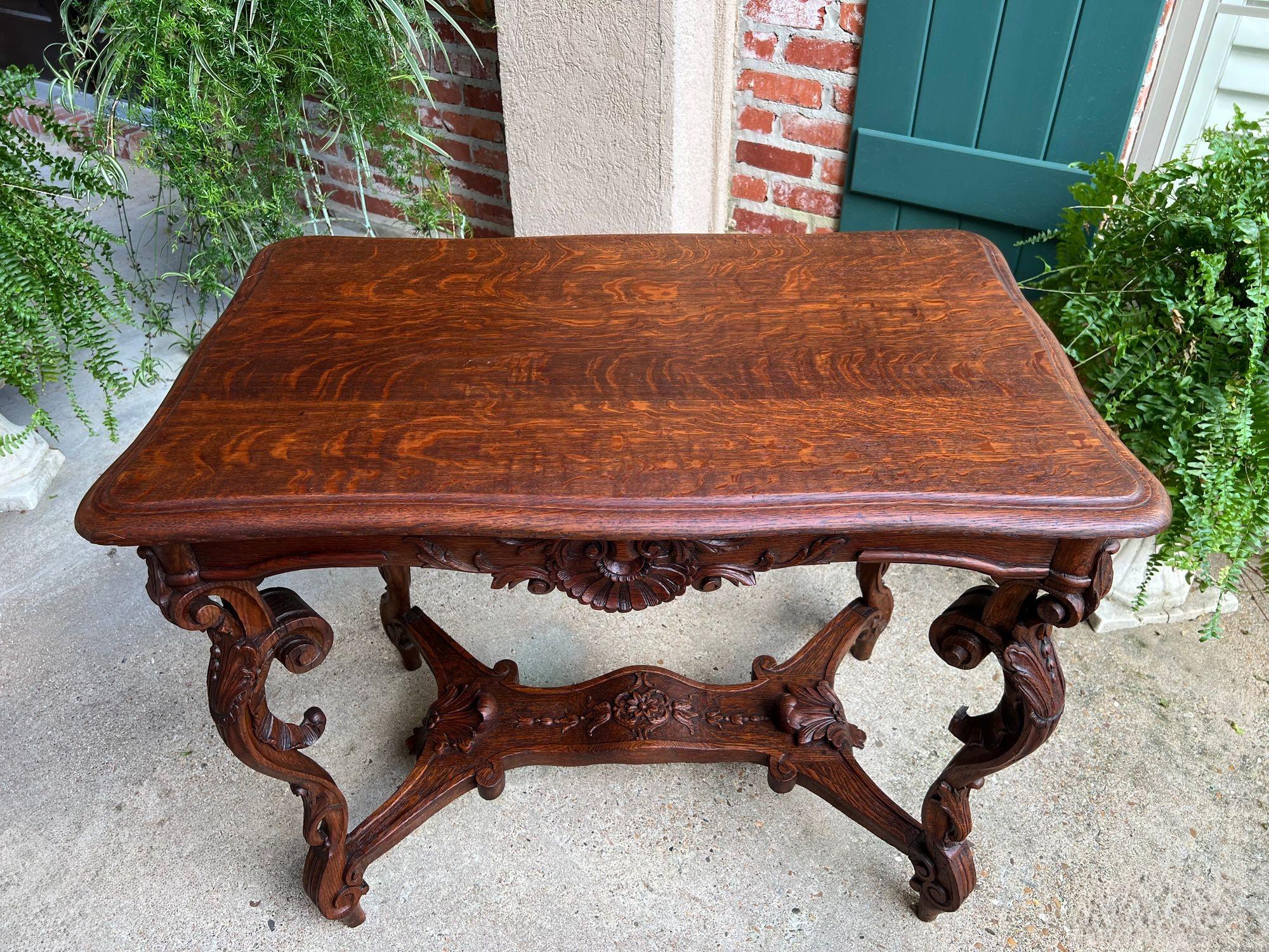 Antique French Sofa Hall Tabelle geschnitzt Eiche Louis XV Rococo Seite Ende Tabelle (Französisch) im Angebot