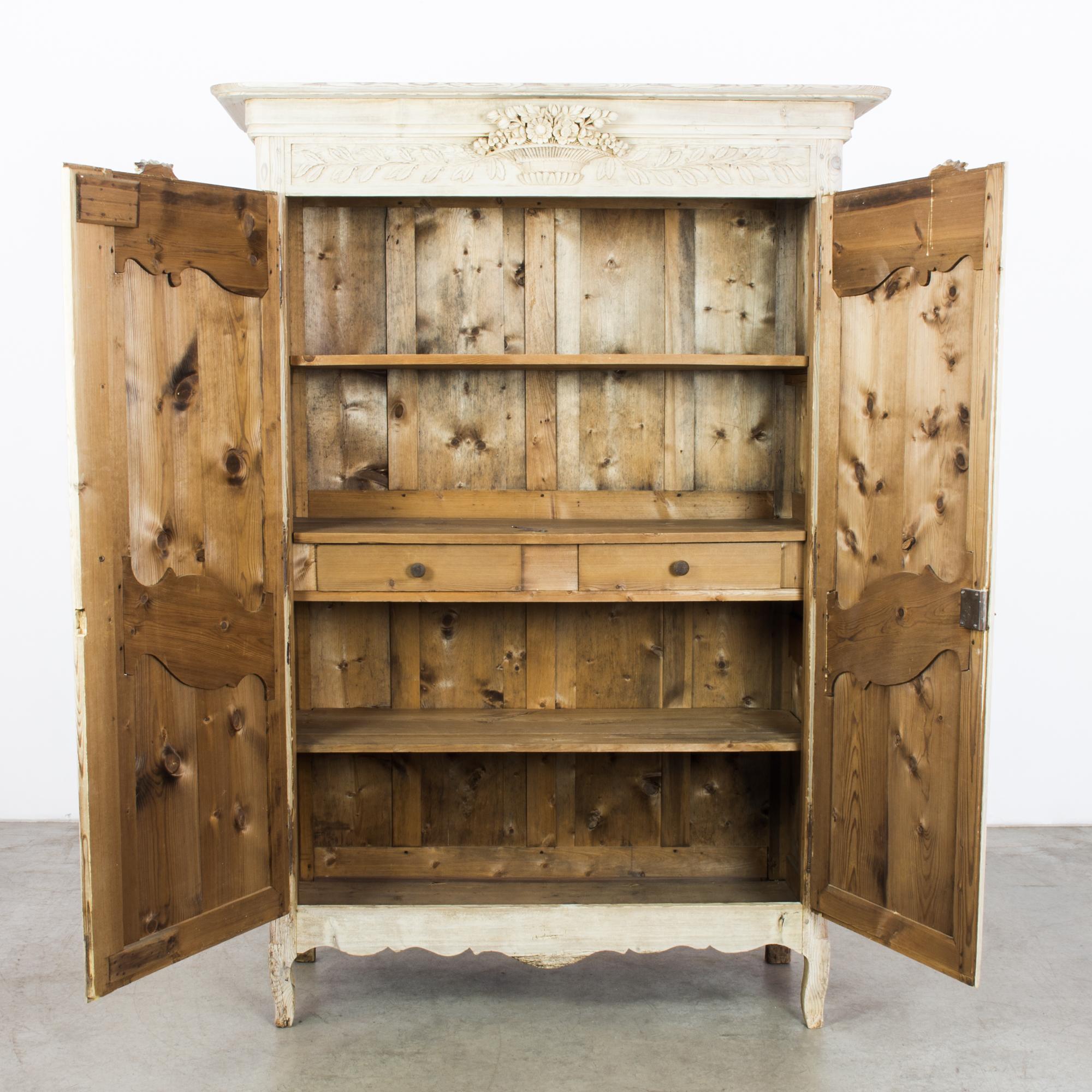 Antique French Softwoo Armoire 5
