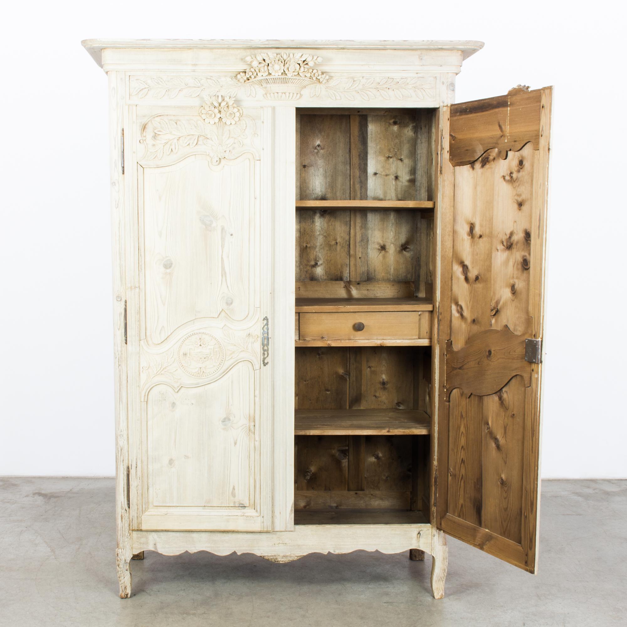 Antique French Softwoo Armoire 6