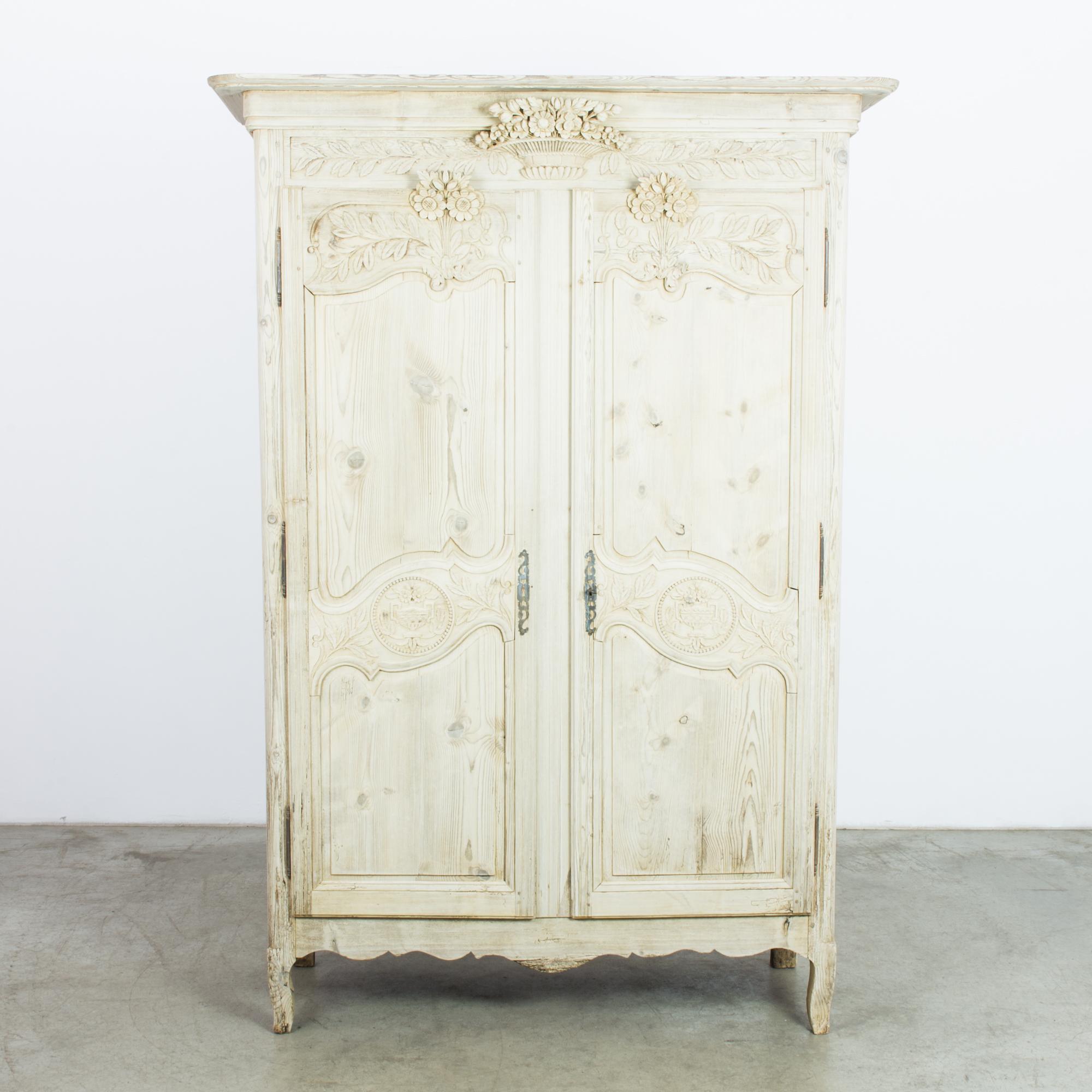 Antique French Softwoo Armoire 3