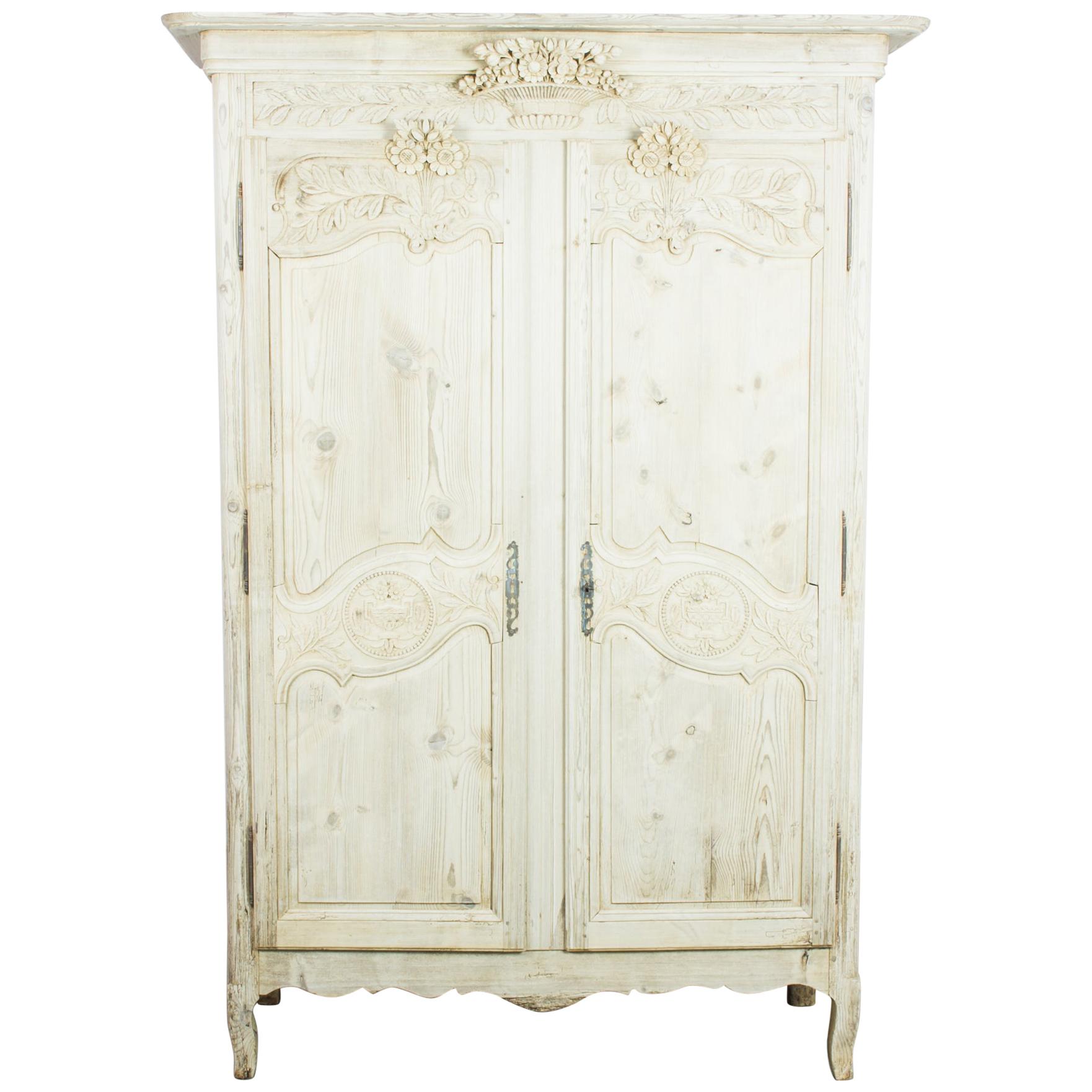 Antique French Softwoo Armoire