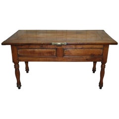 Antique French solid cherry wood Farmhouse Kitchen Centre/ Preparation Table 