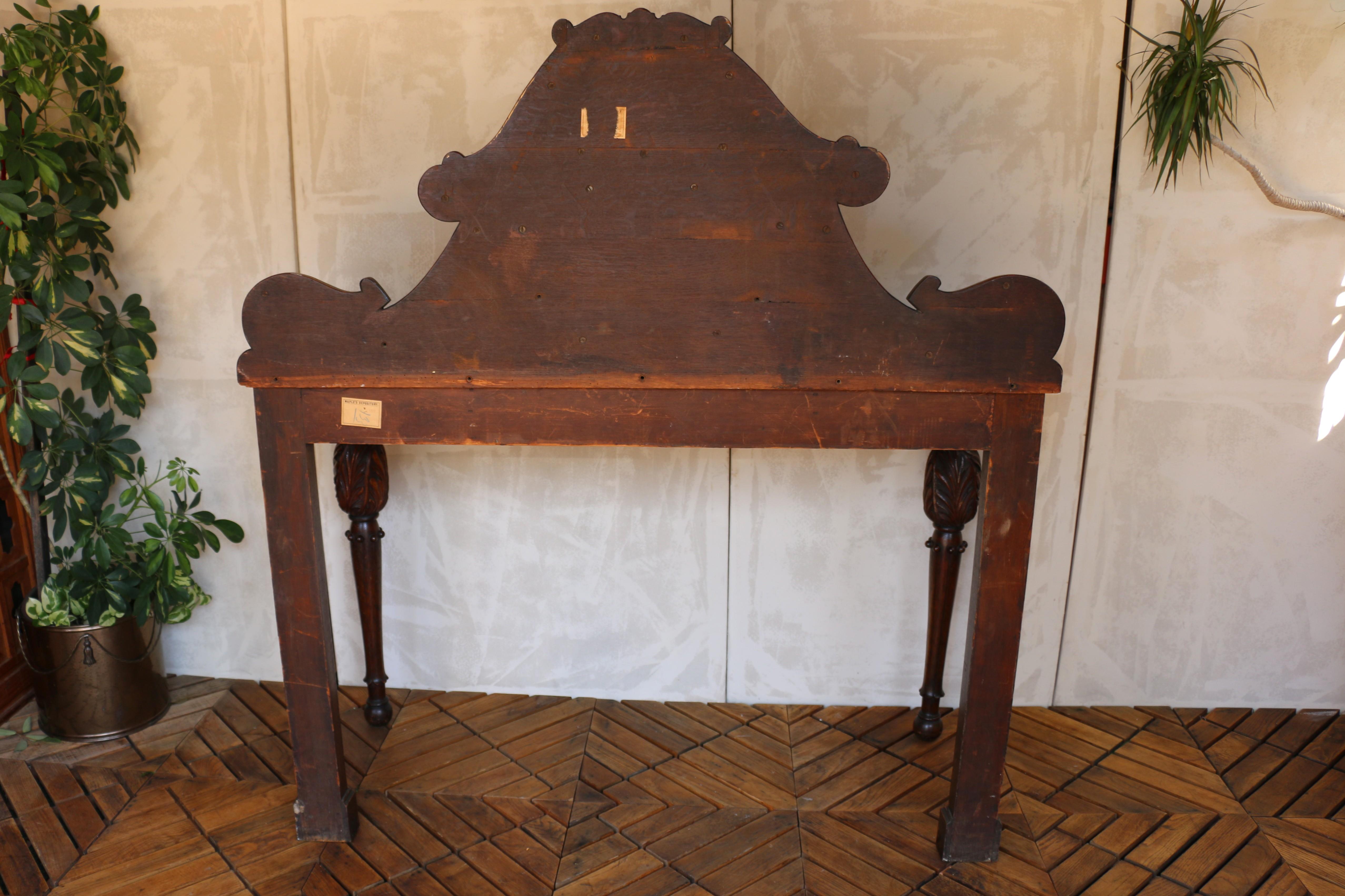 Antique French Solid Oak Console Table, Circa Early 20th Century en vente 8