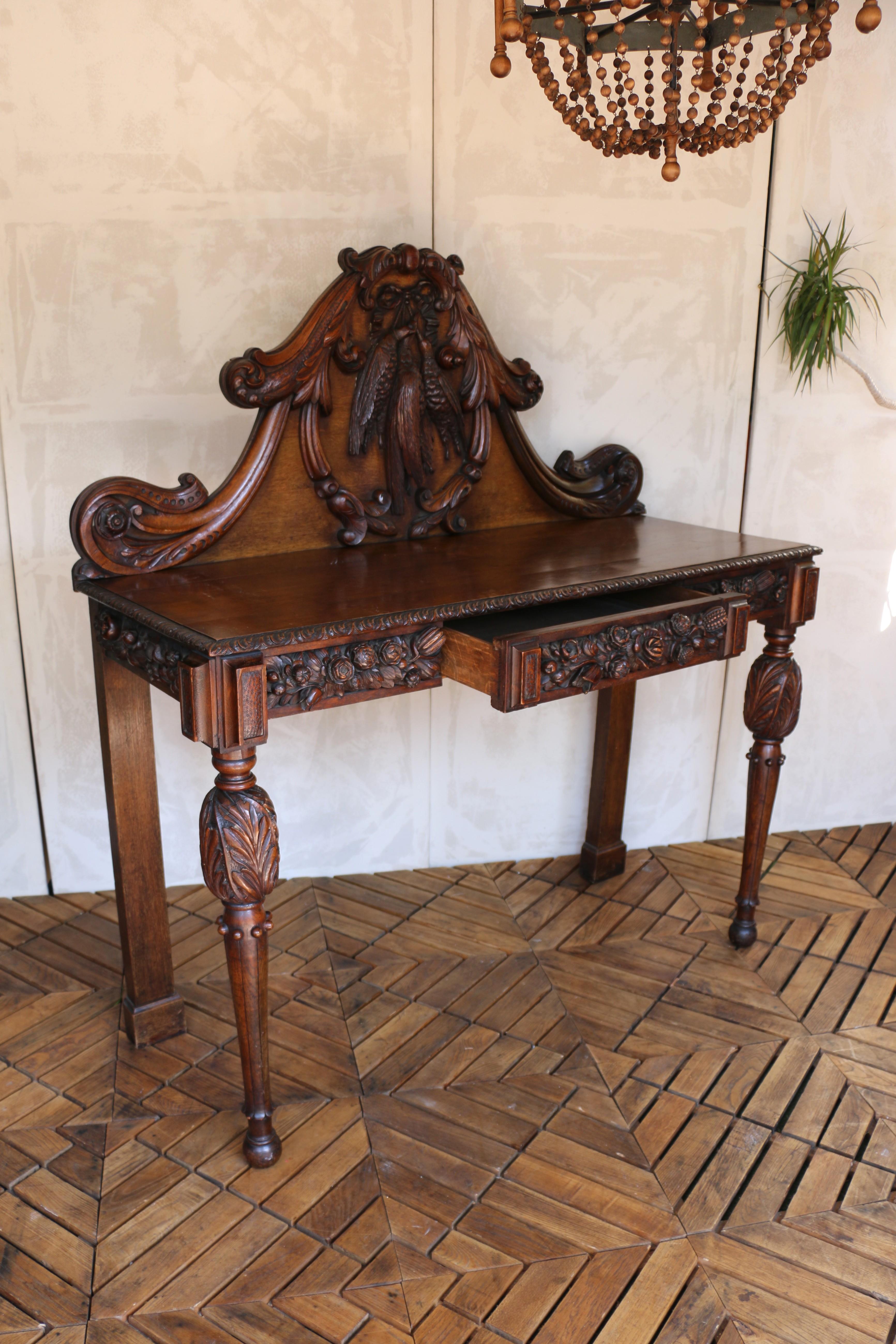 20ième siècle Antique French Solid Oak Console Table, Circa Early 20th Century en vente