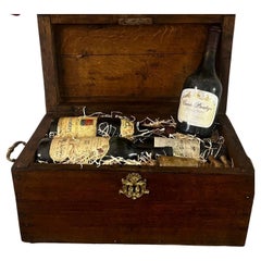 Antique French Solid Oak Wine Box