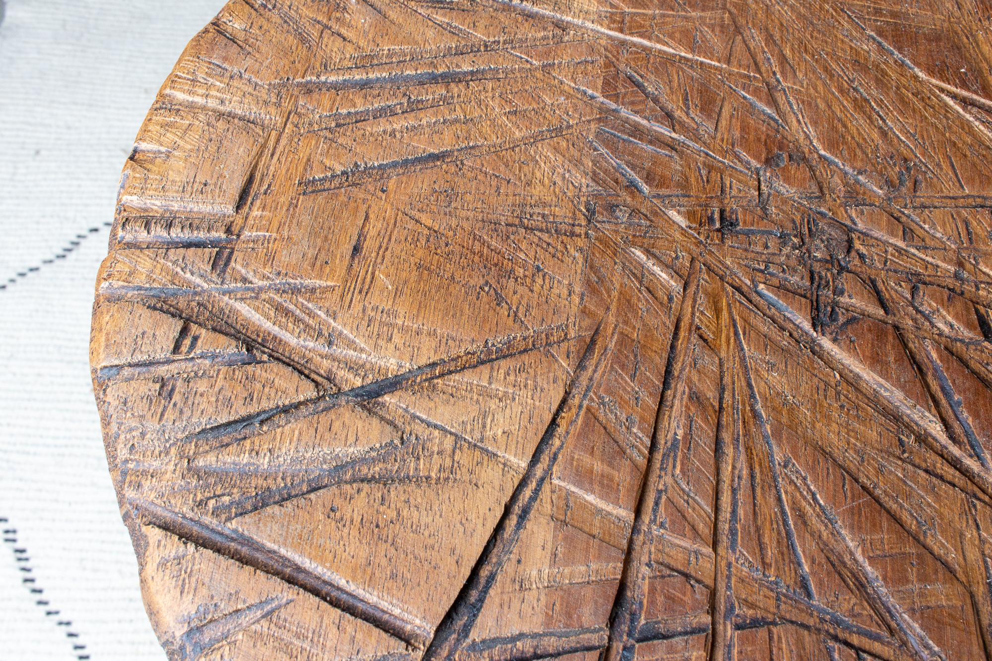 Antique French Solid Wood Tourniquet Pedestal Table 4