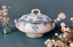 Antique French Soup Tureen, Saint Amande Hamage, Soup Bowl, Terrine, France