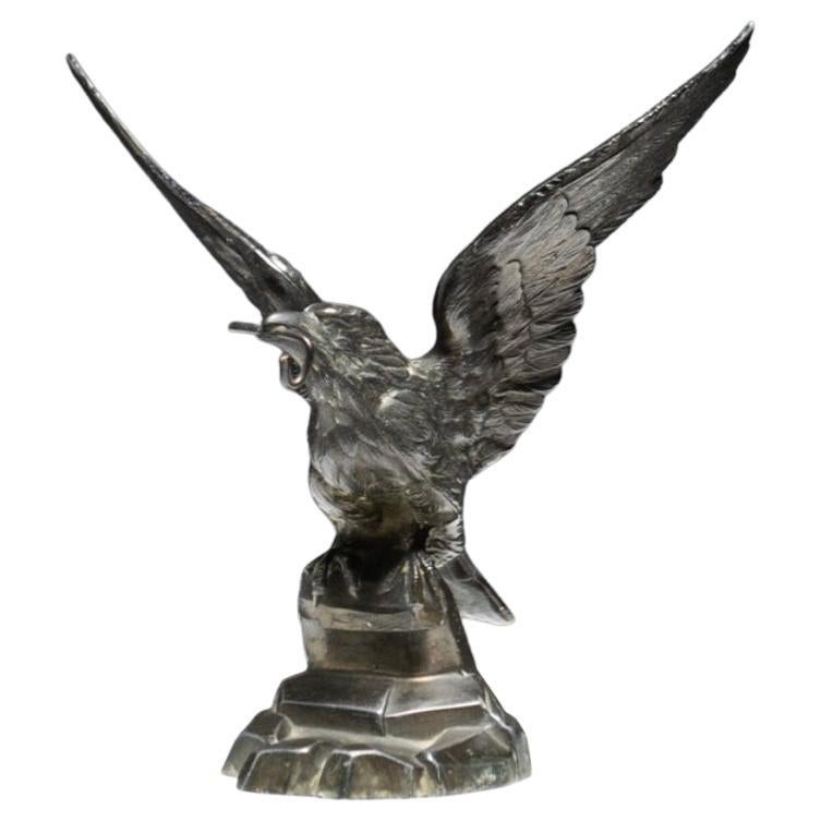 Antique French Spelter Eagle Themed Watch Holder For Sale