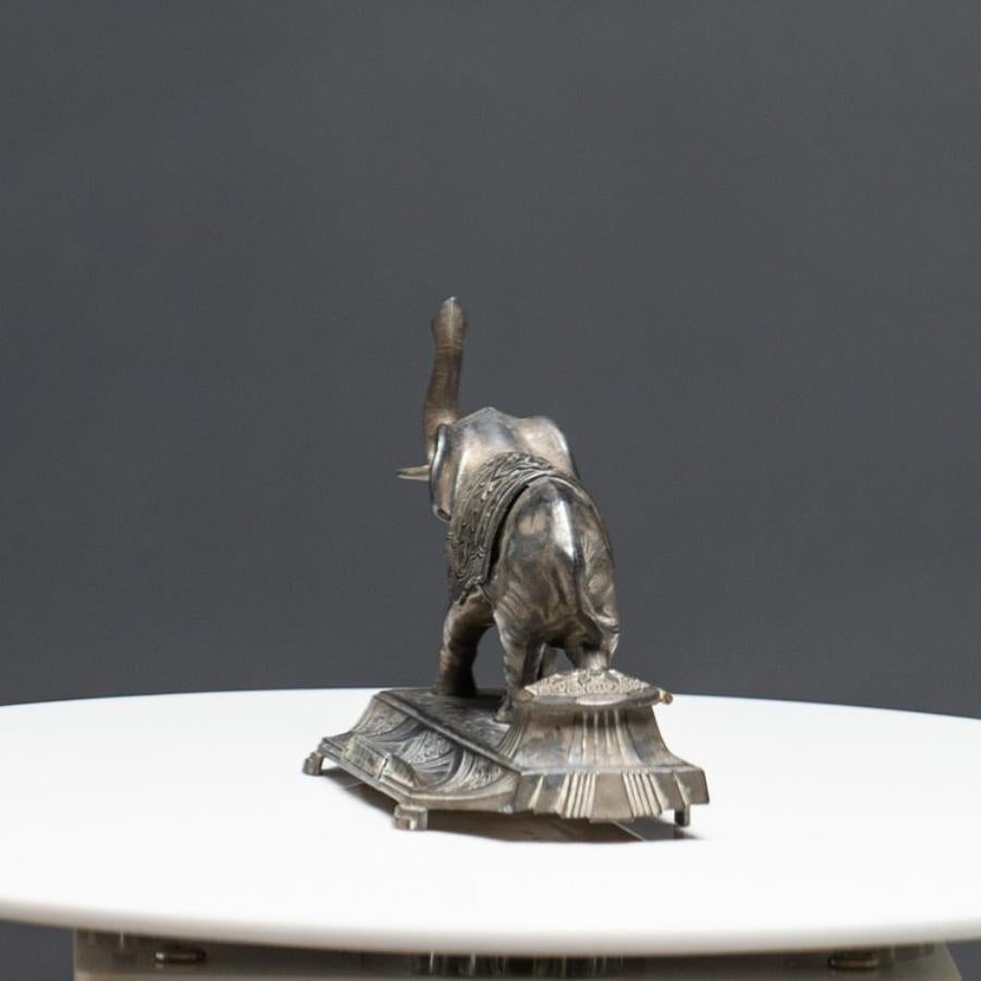 Antique French Spelter Inkwell by A. Ouvet 5