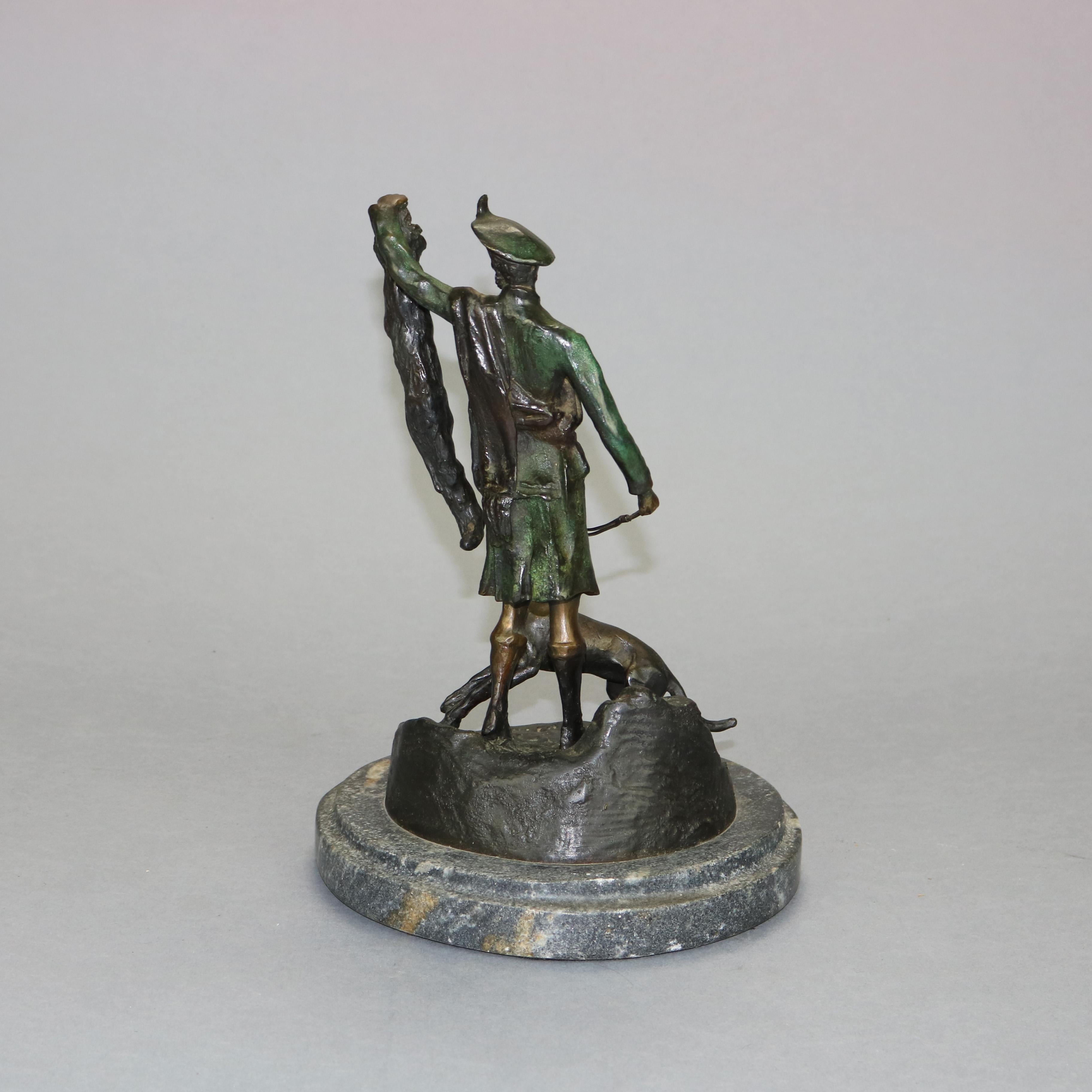 Antique French Sporting Bronze Hunt Sculpture by PJ Mene, 20th Century 5