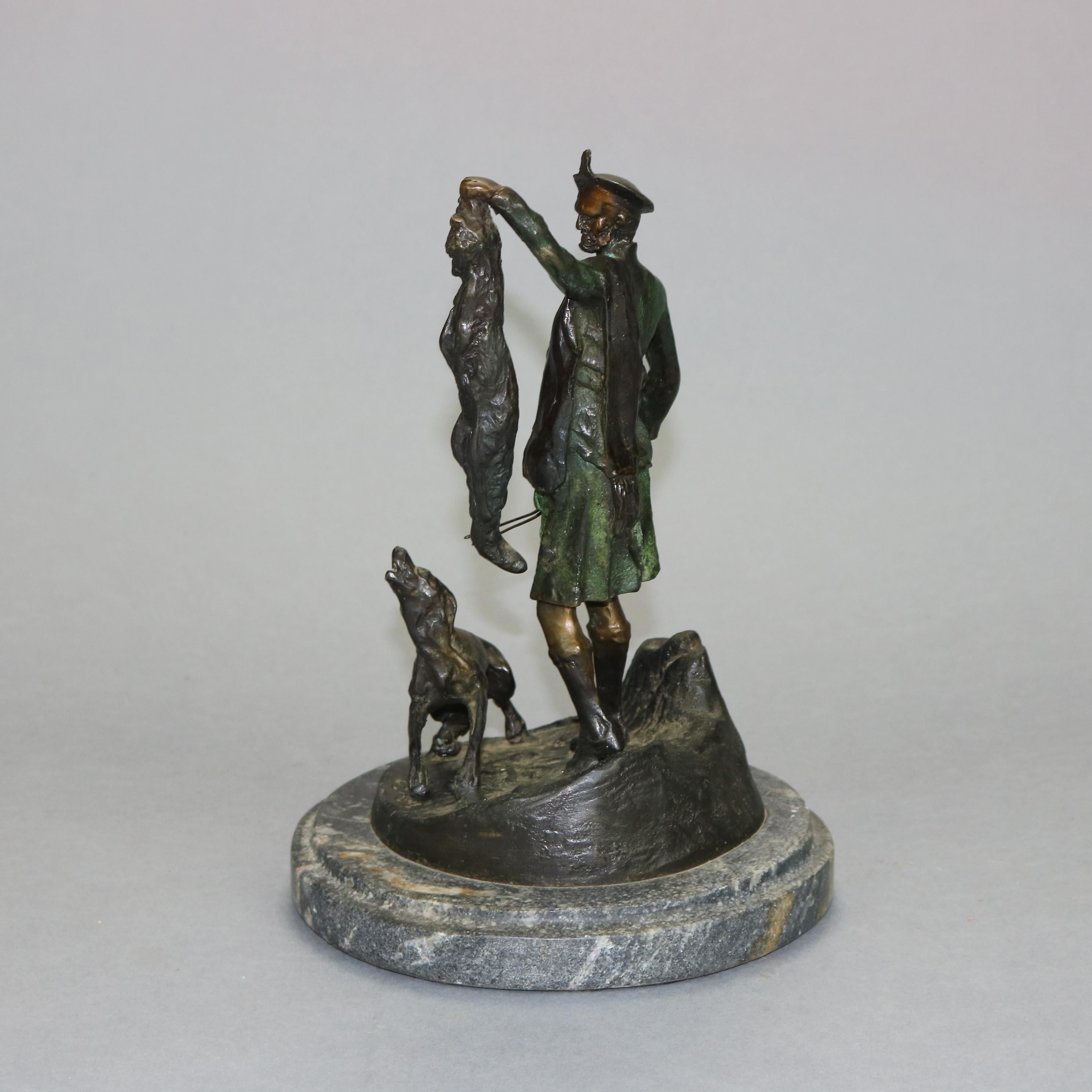 Antique French Sporting Bronze Hunt Sculpture by PJ Mene, 20th Century 4