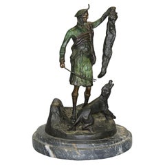Antique French Sporting Bronze Hunt Sculpture by PJ Mene, 20th Century