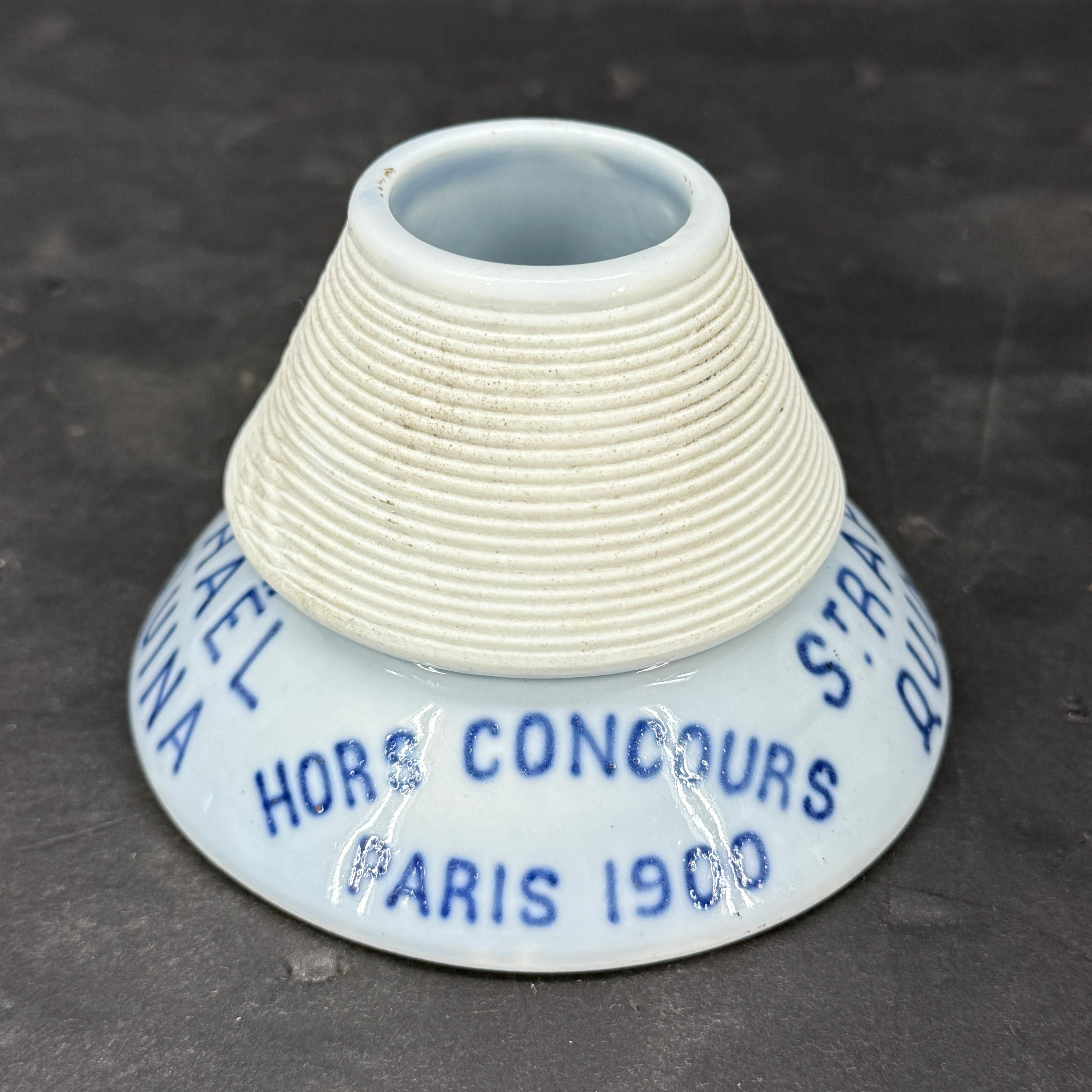 French Provincial Antique French ST. RAPHAEL QUINQUINA Match Holder With Striker For Sale
