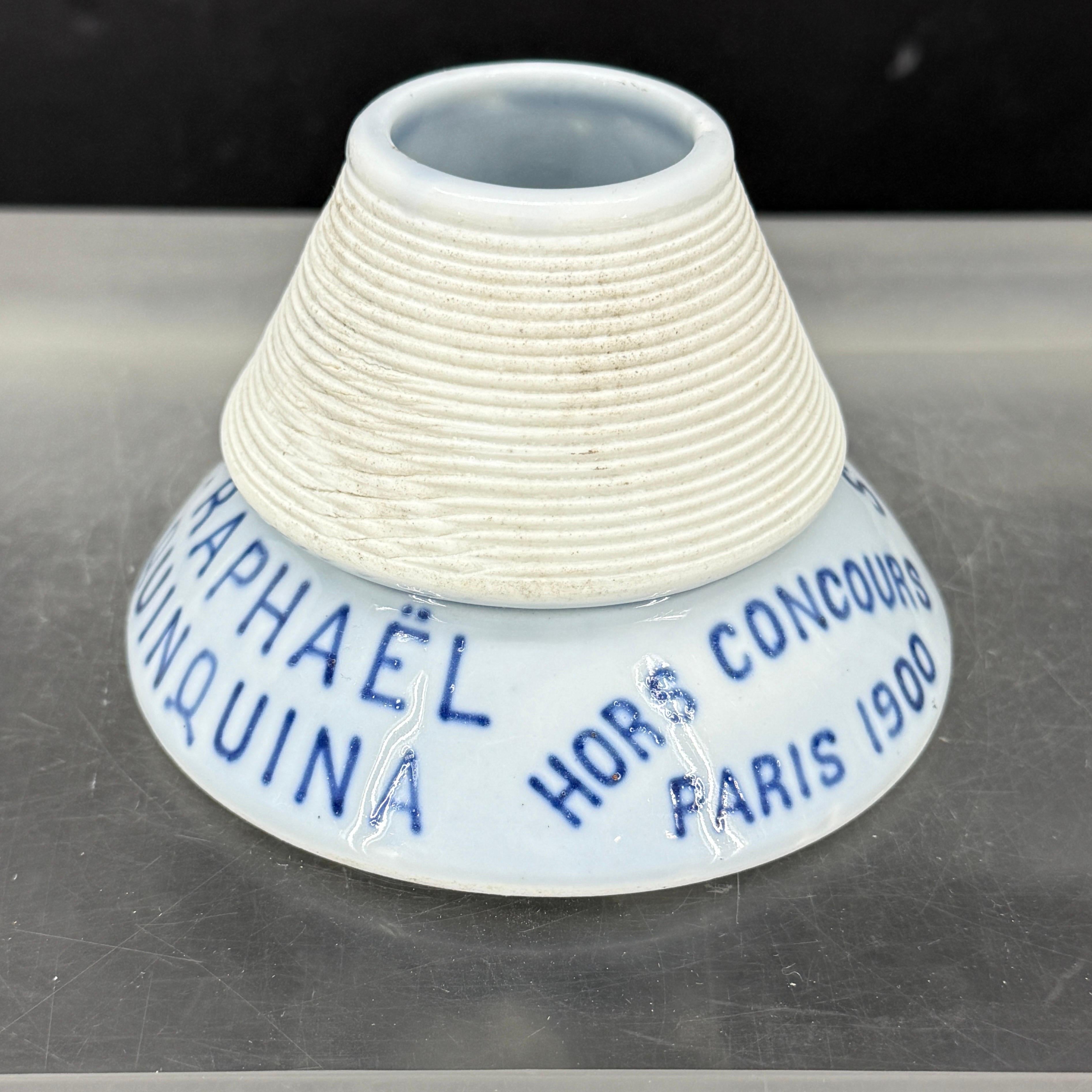 Antique French ST. RAPHAEL QUINQUINA Match Holder With Striker In Good Condition For Sale In Haddonfield, NJ