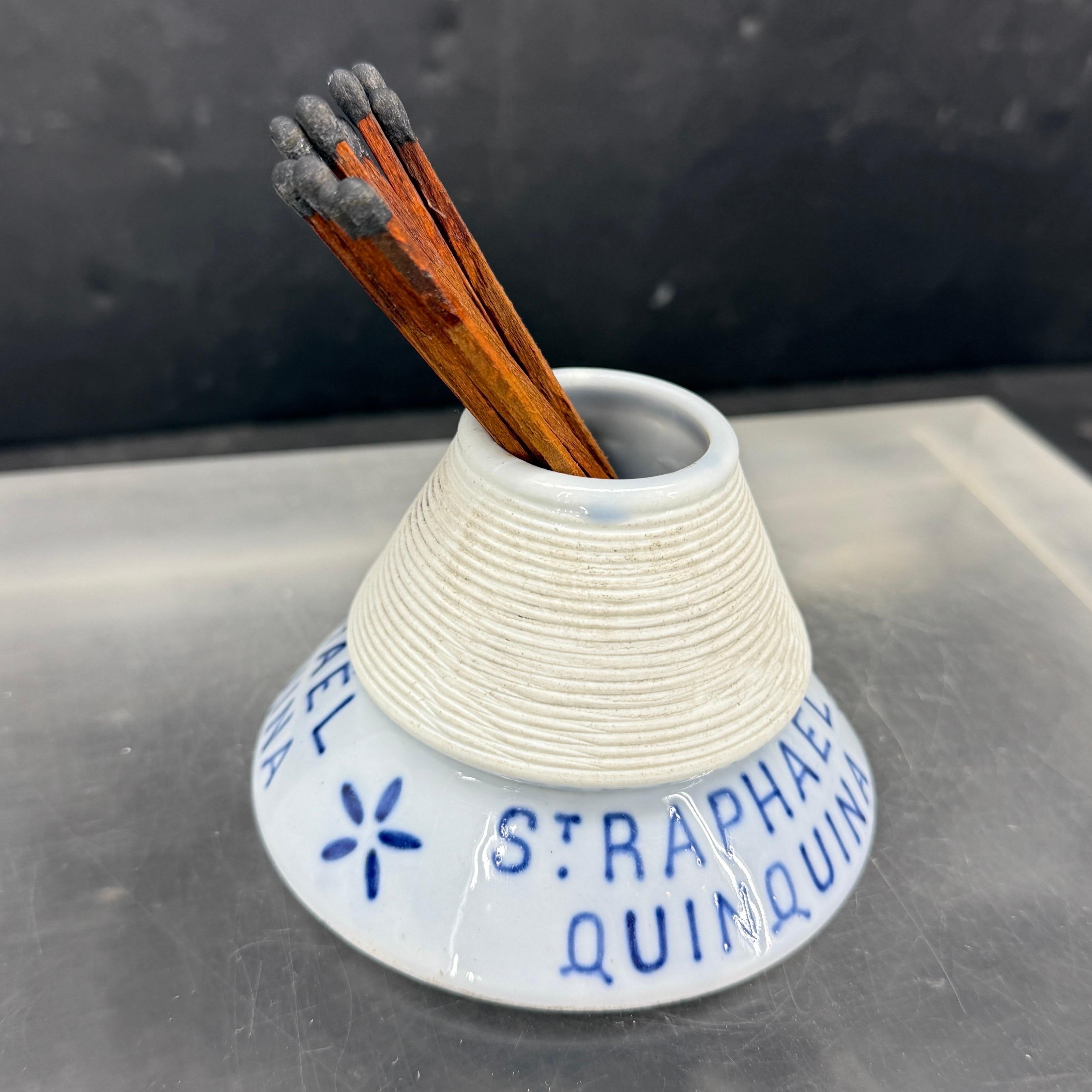 Antique French ST. RAPHAEL QUINQUINA Match Holder With Striker For Sale 1