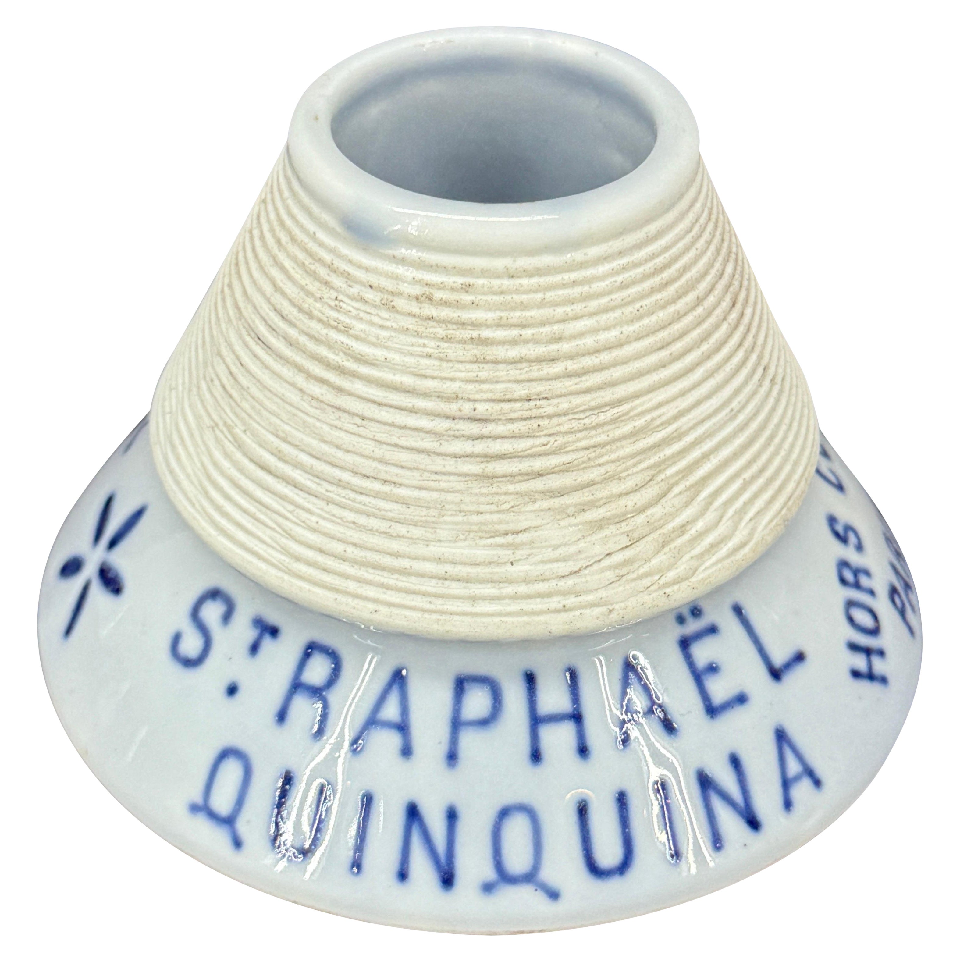 Antique French ST. RAPHAEL QUINQUINA Streichholzhalter mit Schlagbolzen