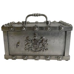 Coffre-fort ancien pour diligence par Bauche, circa 1870
