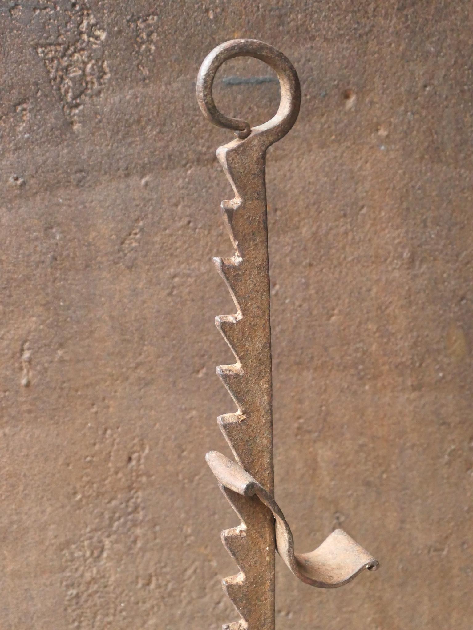 Forgiato Antique French Stand for a Roasting Jack, 18°-19° secolo in vendita