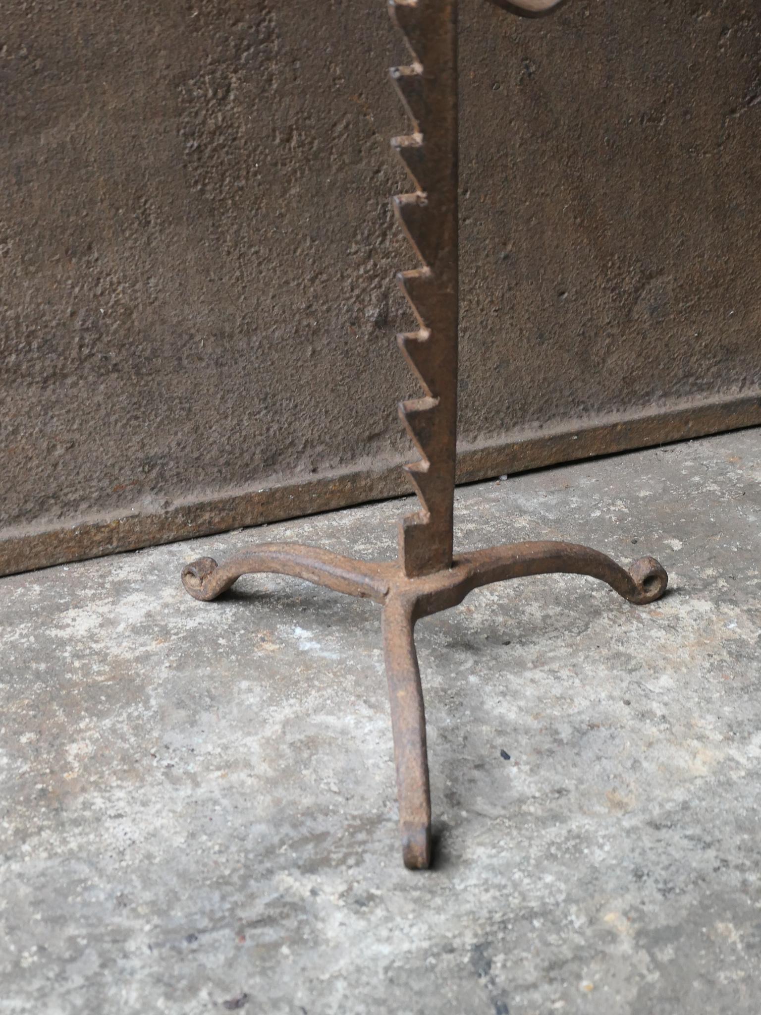 Forged Antique French Stand for a Roasting Jack, 18th-19th Century For Sale