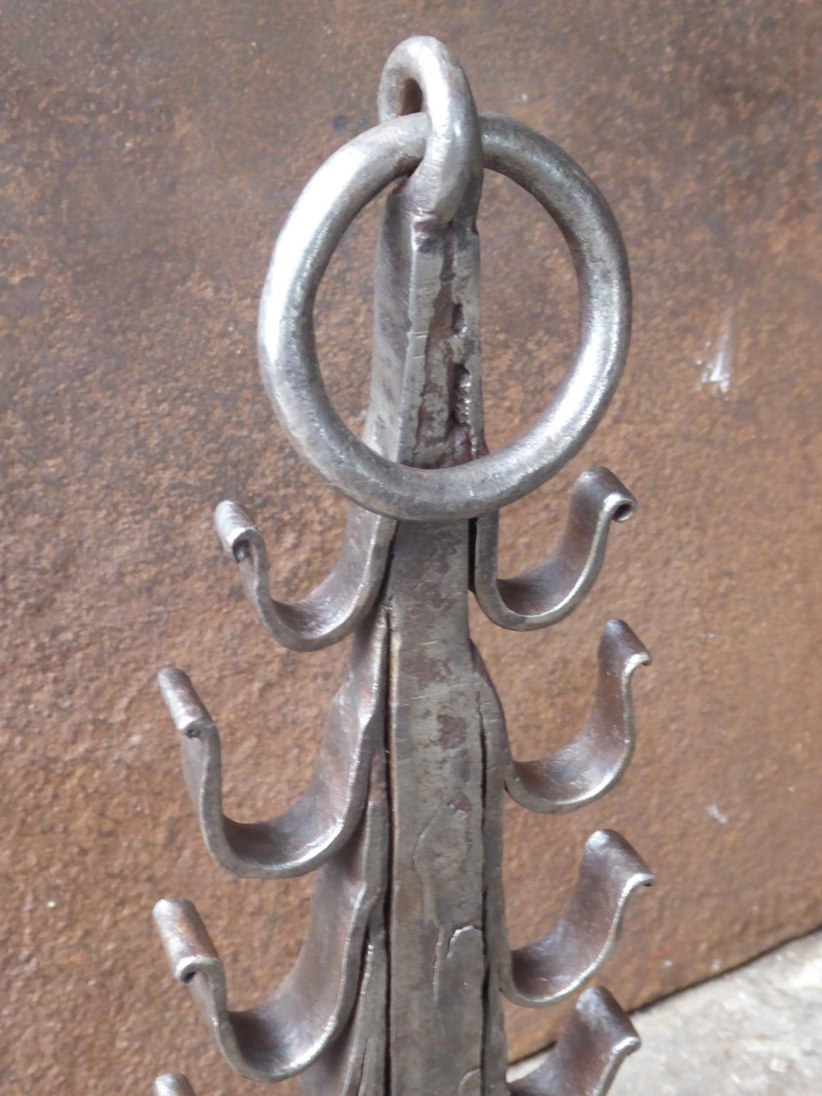 Forged Antique French Stand for a Roasting Jack, 18th Century For Sale