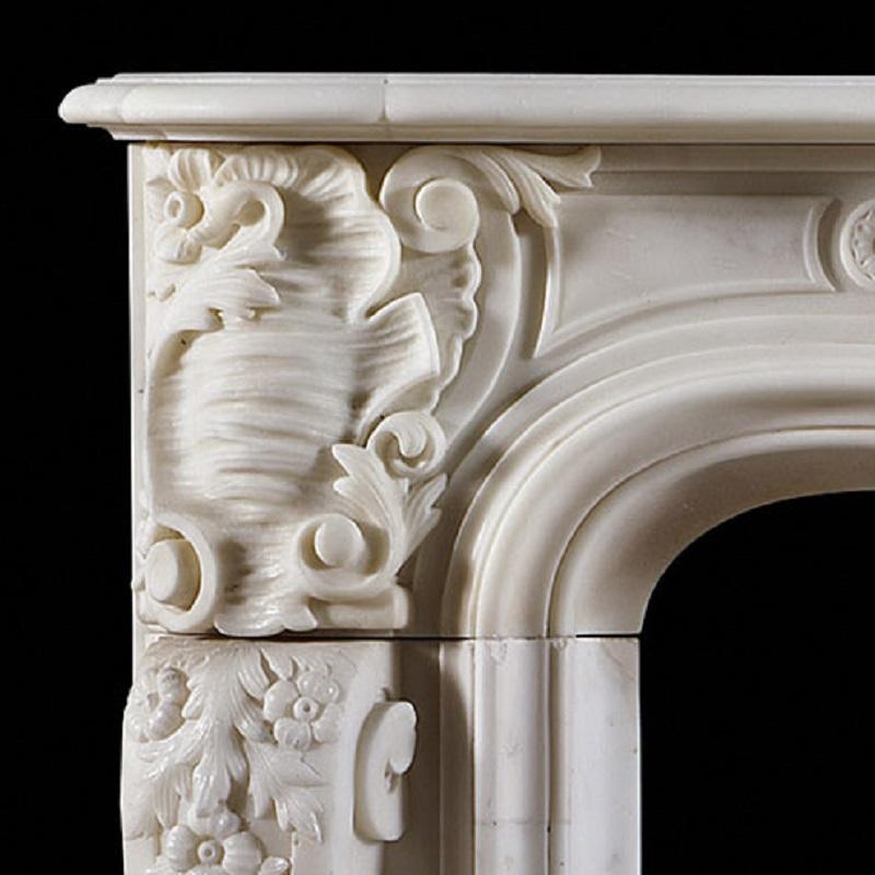 antique french marble fireplace