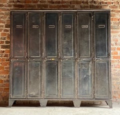 Antique French Steel School Lockers Laugel & Renouard St Die Vosges, circa 1890