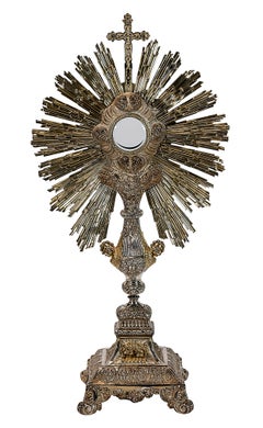 Antique French Sterling Silver and Gilt Monstrance