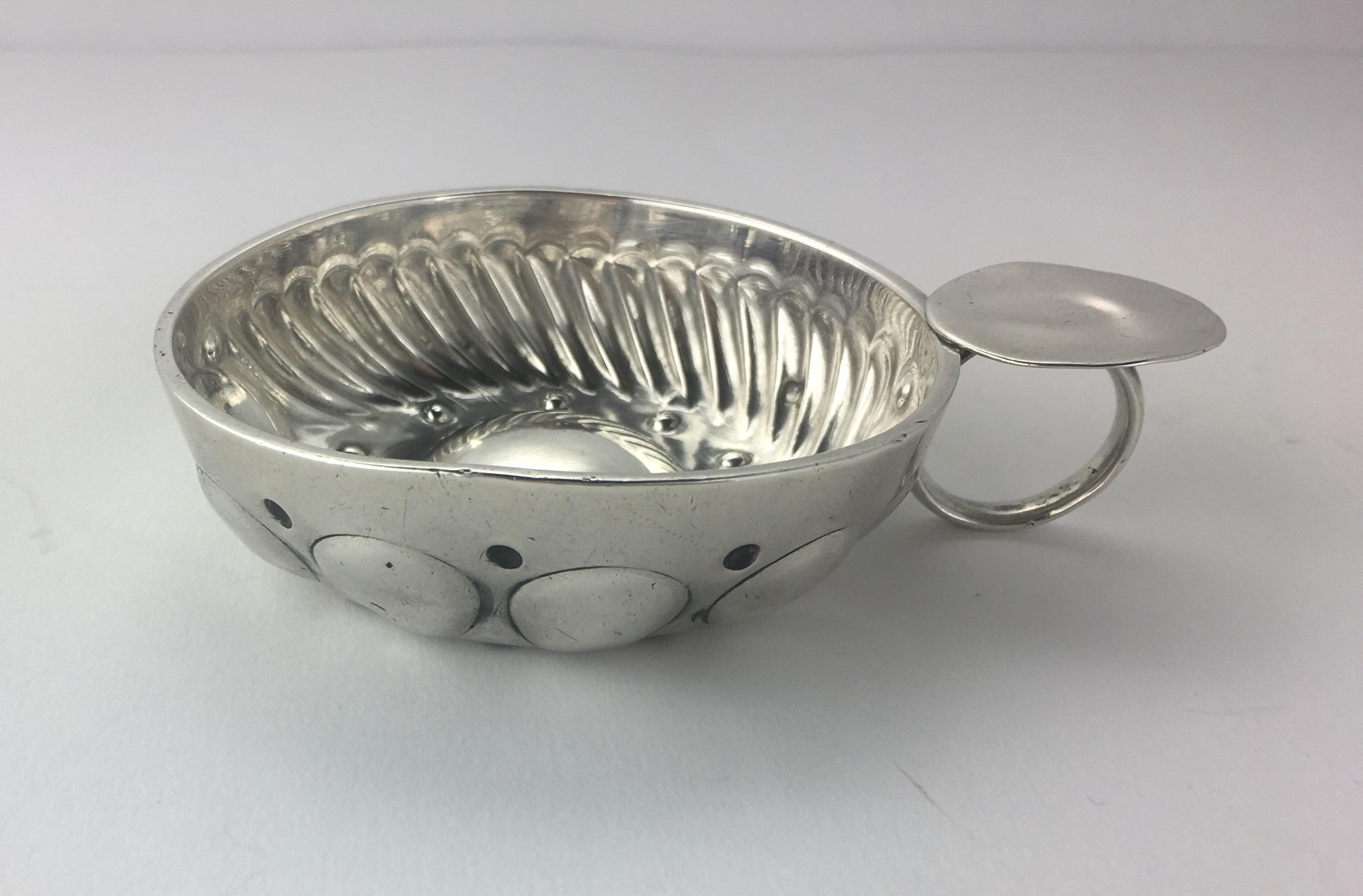 19th Century Antique French Sterling Silver Wine Taster