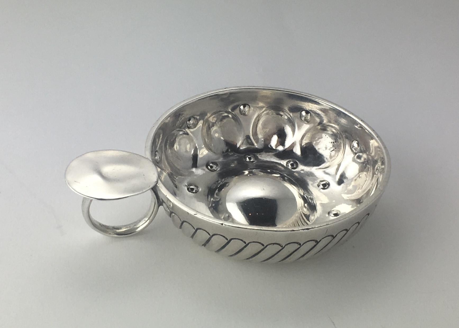 Antique French Sterling Silver Wine Taster 3
