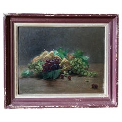 Antique French Natura Morta di Frutta
