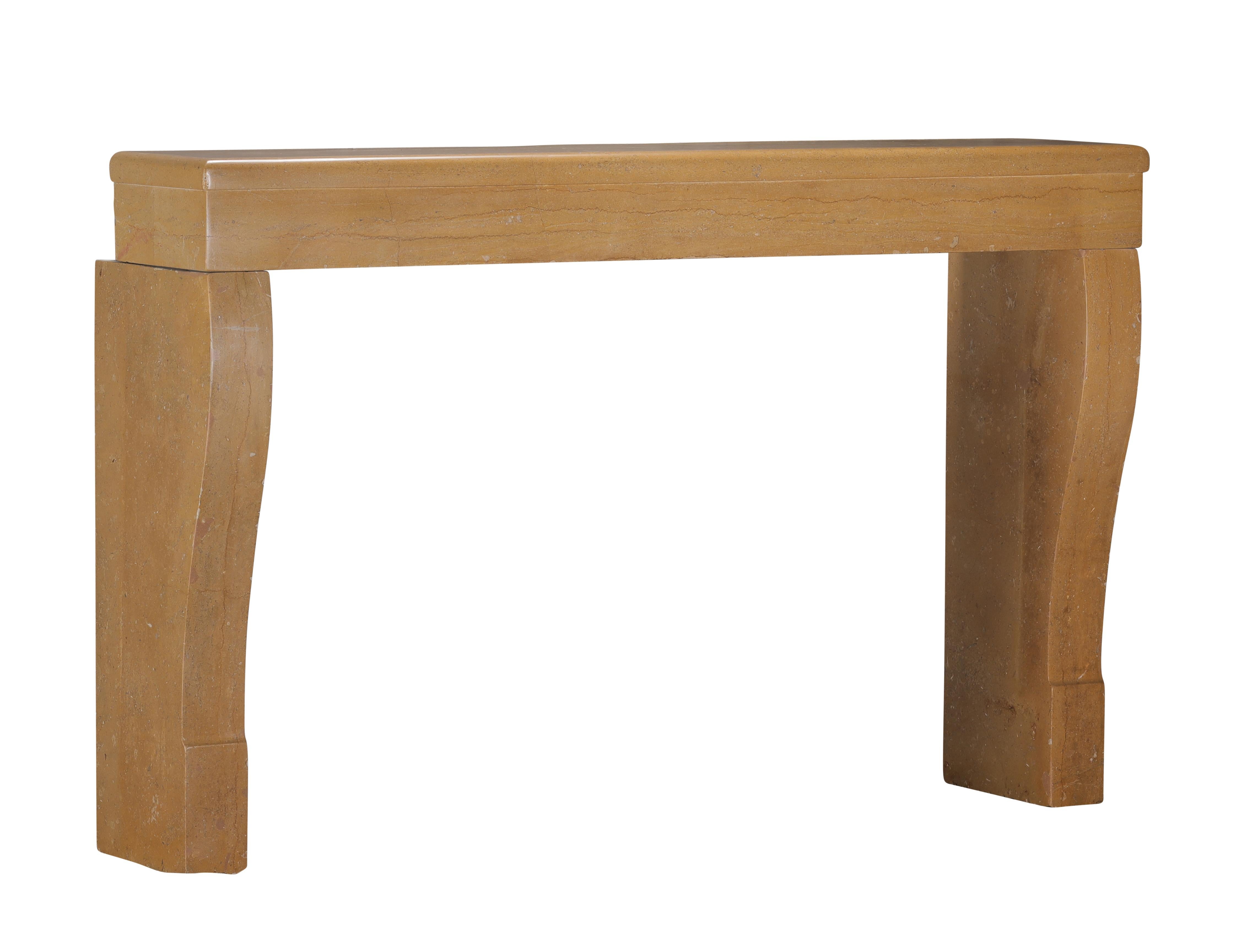 Antique French Stone Fireplace Surround – Smooth Surface -Timeless Design For Sale 6